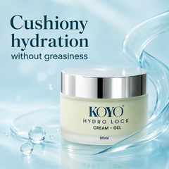 Koyo Hydro Lock Creme Gel cushiony hydration without greasiness